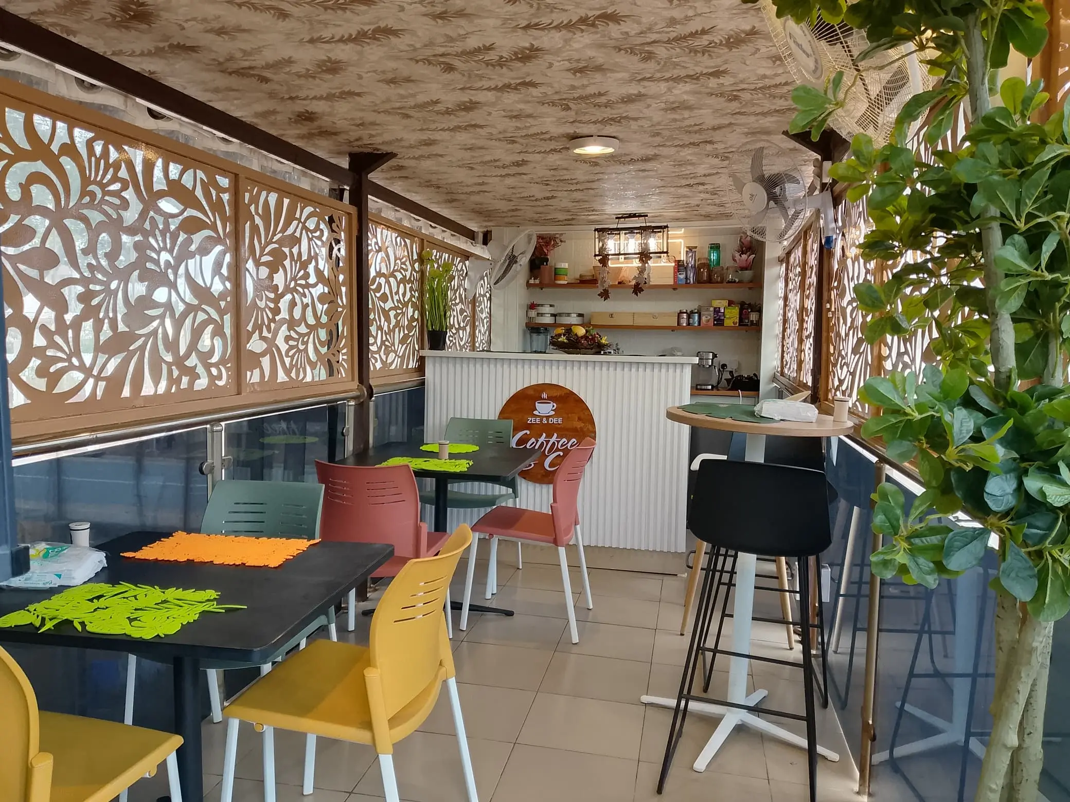 Inside Coffee and Co. cafe at Zee & Dee Corner in Karu Abuja