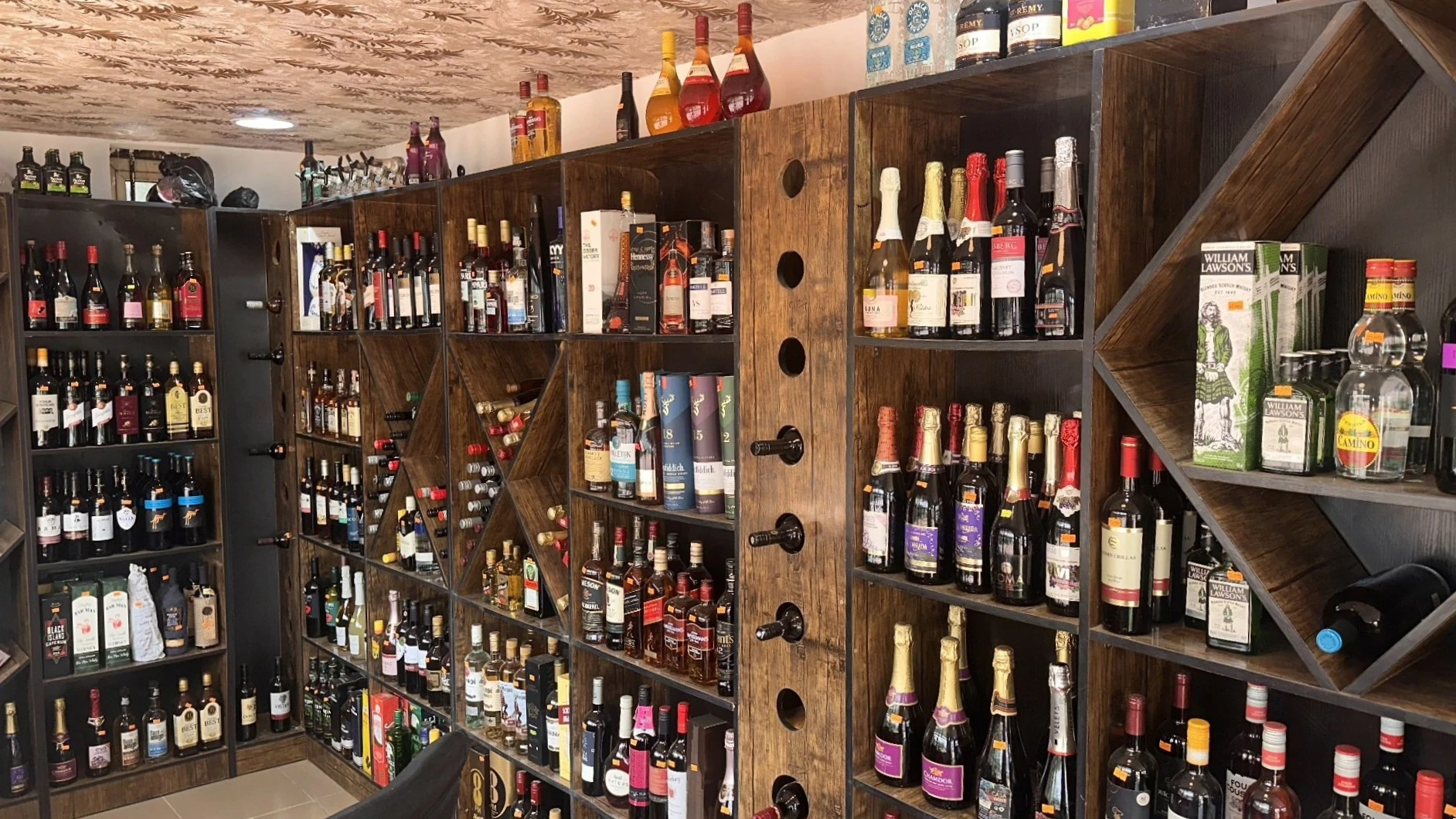 Wine collection in Glasses & Bottles shop at Zee & Dee Corner in Karu Abuja