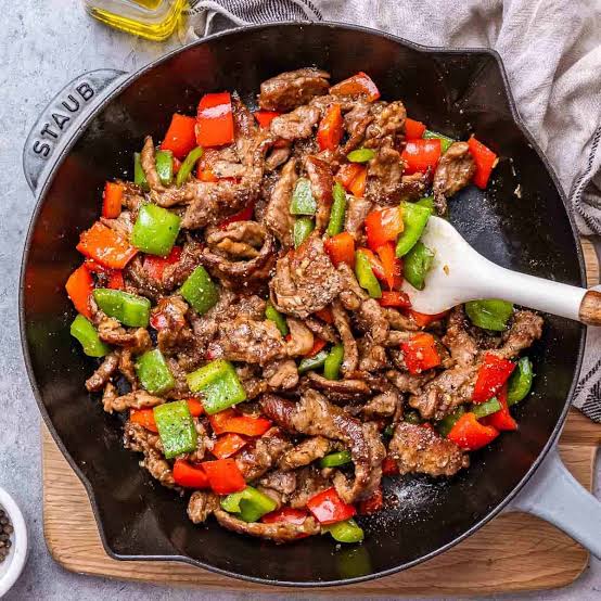 Peppered Beef served at Zee & Dee cafe in Karu, Abuja.